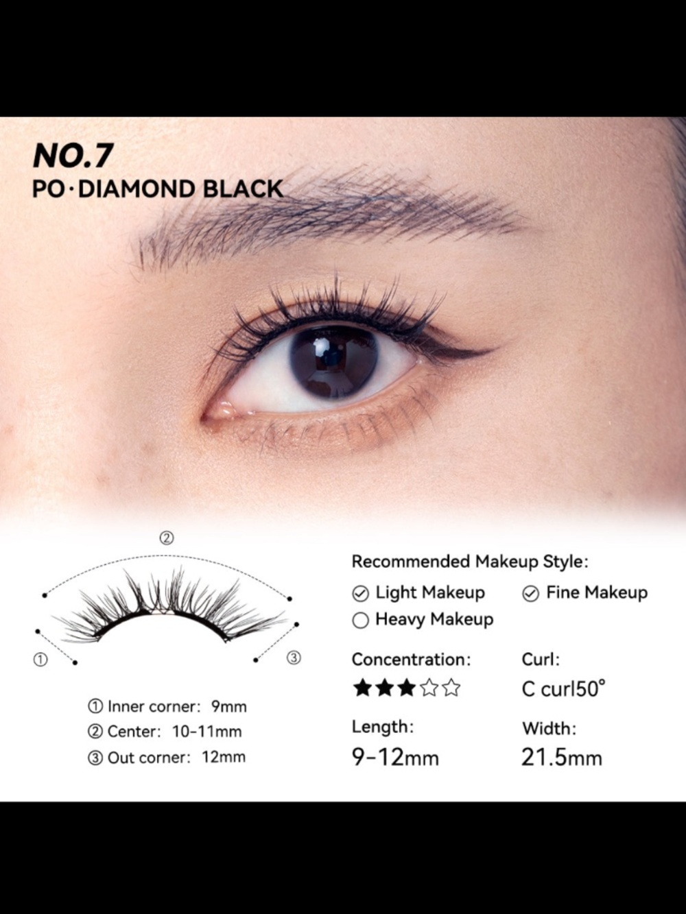 Wosado Magnetic Lashes (diamond black)